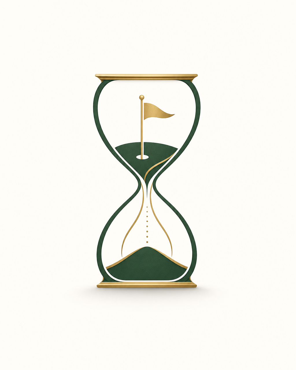 FirstTee hourglass emblem — the golf flag inside an hourglass